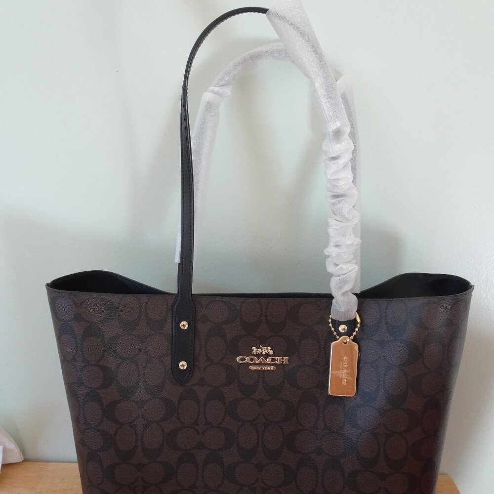 COACH City Tote Bag In Signature Canvas NWOT